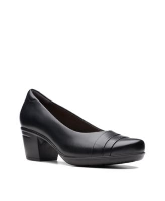 Clarks Clarks Collection Womens Emsl Black Leather 8M