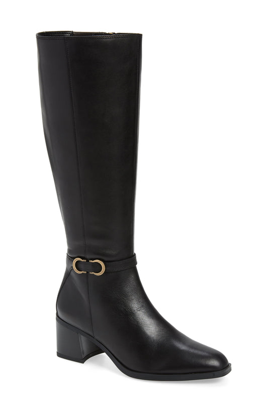 Naturalizer Sterling Wide Calf High Shaft Black Leather 8M