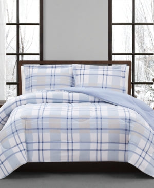 Pem America - Aaron 3-Pc. Reversible Plaid Full/Queen Comforter Set