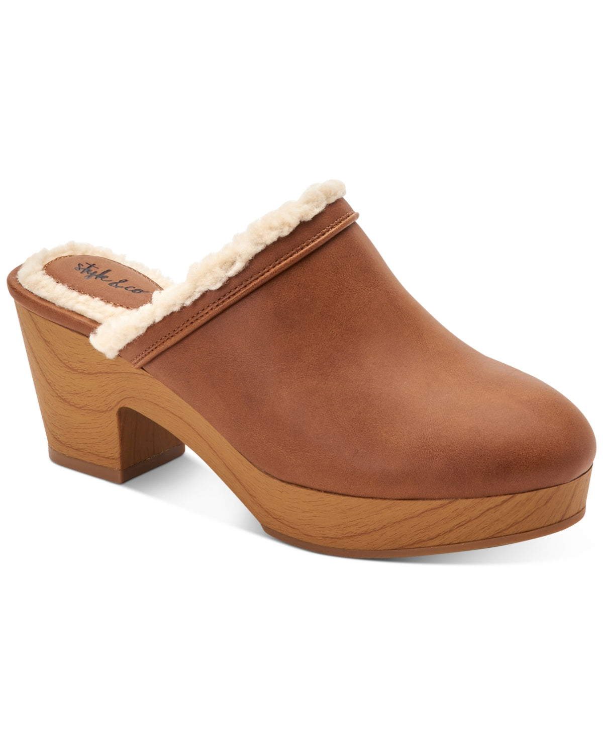 Style Co Tooma Clog Mules - Brown Smooth - 10M