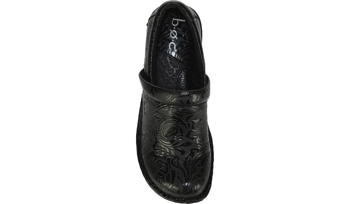 B.O.C. Women's Peggy Medium/Wide Clog Shoes (Black Tooled) - Size 6.0 M