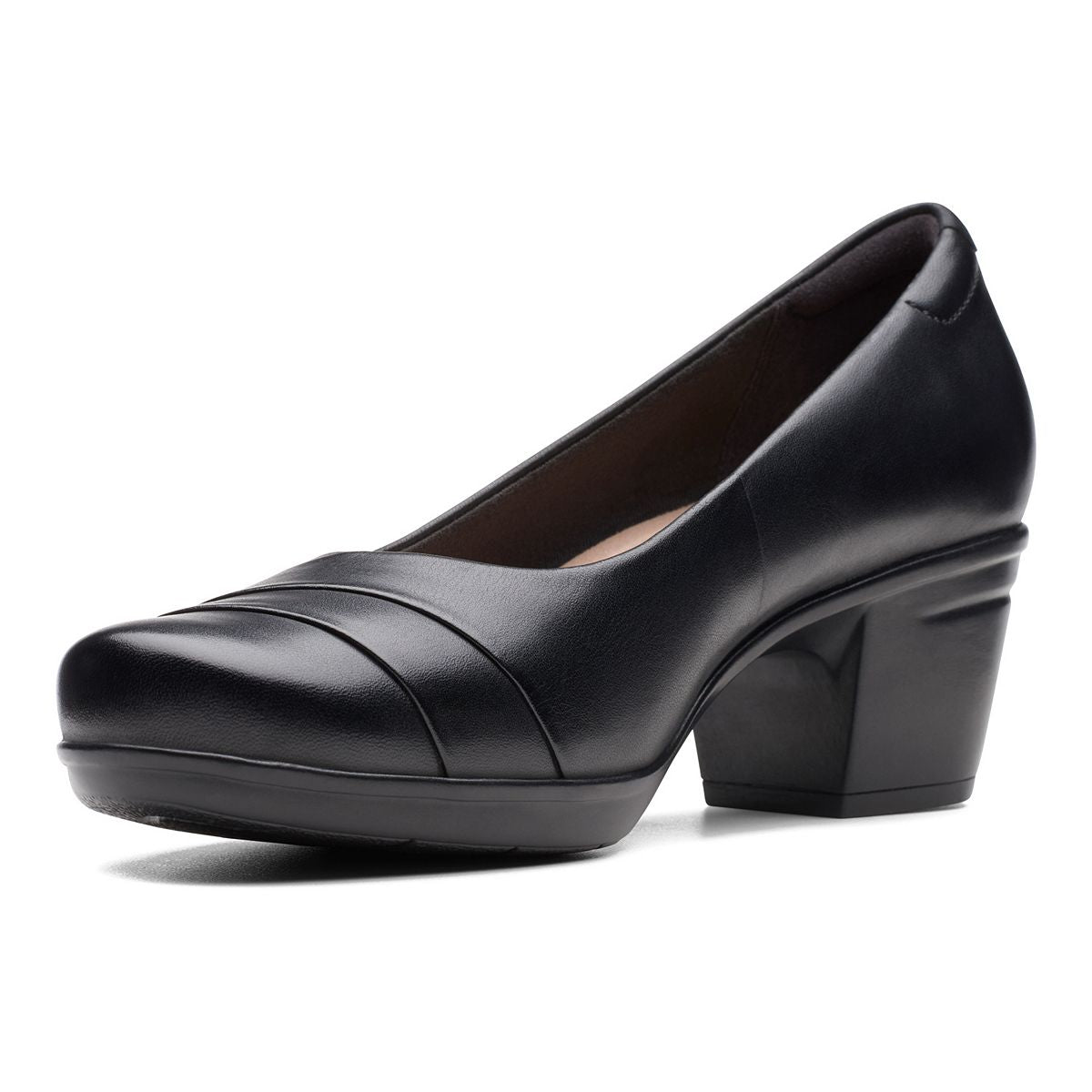 Clarks Clarks Collection Womens Emsl Black Leather 8M