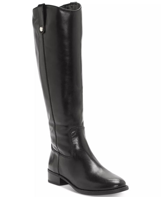 INC International Concepts Womens Fawne Riding Boots Black Leather