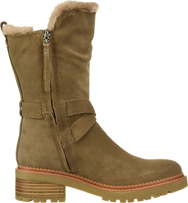 Sam Edelman Womens Jailyn Faux Fur Suede Block Heel Boot