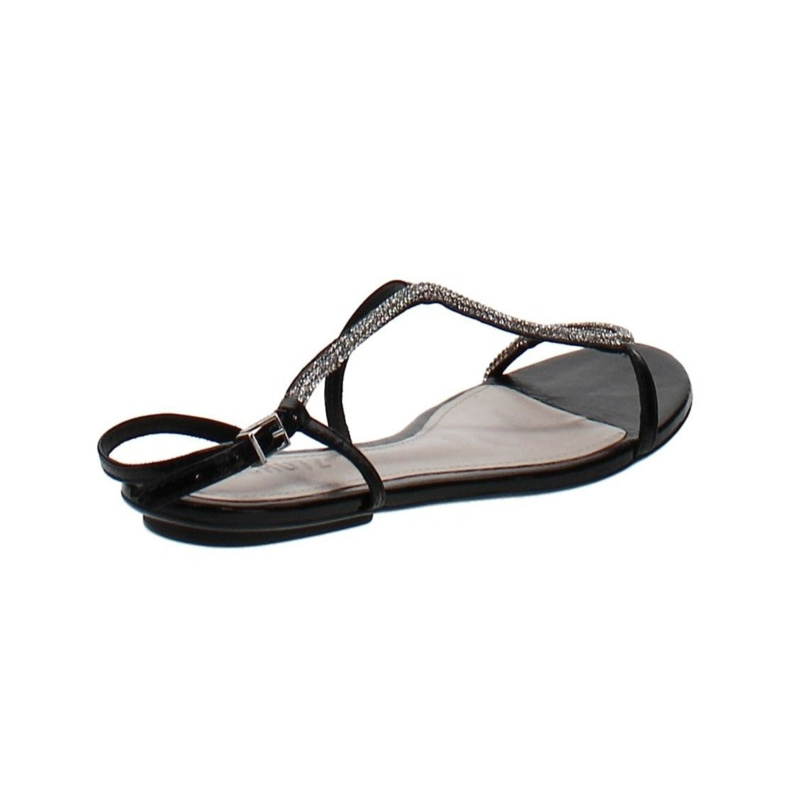 Schutz | Georgia Lee Embellished Slingback Sandals | Black | Size 6.5