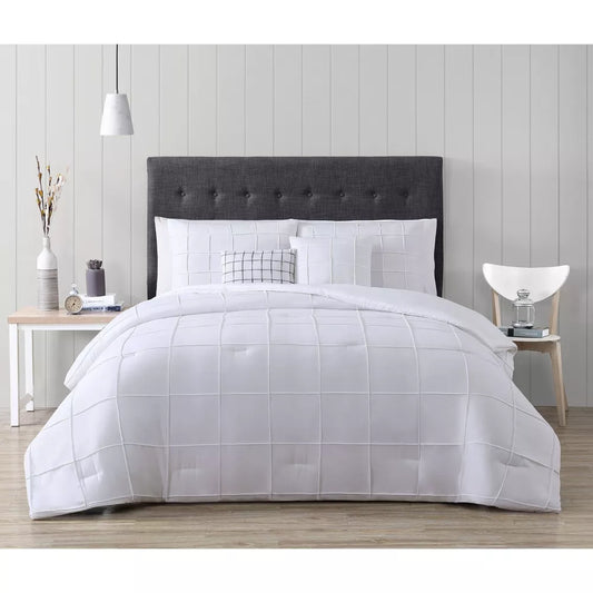 Geneva Home Fashion Nelli 5pc Queen Size Comforter White FullQueen