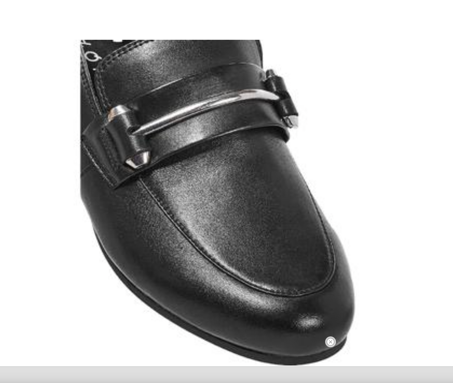 Aqua Women's Kim Black Leather Slip-on Fashion Loafers - SZ 9.5