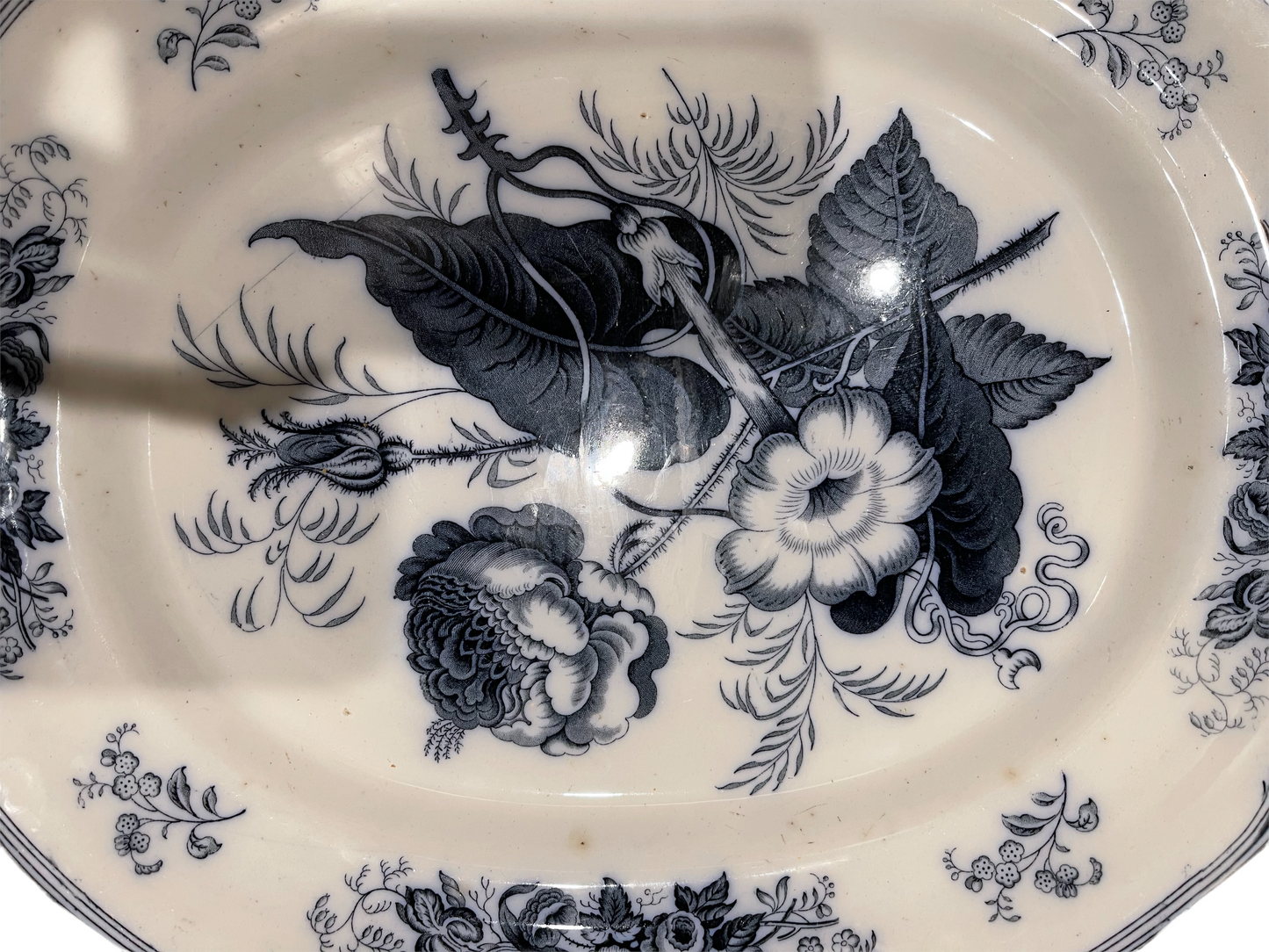 Antique Hulme & Booth “Flora” Serving Platter 1850