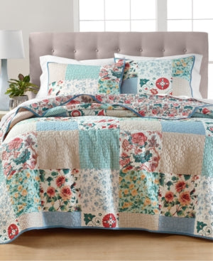 Martha Stewart Collection Country Flora Patchwork Reversible Full/Queen Quilt